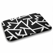 tulup.si Kopalniška preproga Geometrijske črte 90x60 cm Bela in siva