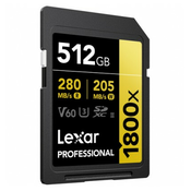 Lexar SDXC 512GB UHS-II V60 (R:280/W:205MB/s)