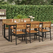 Vrtni stol s U-nogama 200 x 90 x 75 cm od masivnog drva bagrema