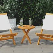 Vidaxl Mizna plošča iz trdne tikovine okrogla 2,5 cm 40 cm