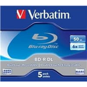 Verbatim BD-R DL 50GB, 6x, ohišje za biser 5 kosov