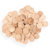 PlayBox: Leseni gumbi s premerom 25 mm, set 100 kosov.