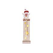 EMOS LED drveni ukras - Snjegović, 46 cm, 2x AA, unutarnji, toplo bijela, s mjeračem vremena