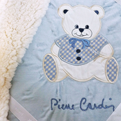 Deka Pierre Cardin Teddy s mjehurićima, plava, 80x110
