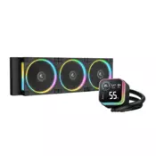 DeepCool voden hladnjak za procesor - LQ360 ULTRA ARGB (max. 35,63 dB; max. 124,72 m3/h; 3x12 cm, LED zaslon, crna)