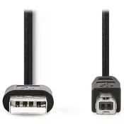Nedis Kabel USB 2.0/ vtič USB-A - vtič USB-B/ za tiskalnik itd./ črn/ v razsutem stanju/ 3 m