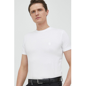 Majica kratkih rukava Trussardi za muškarce, boja: bijela, jednobojni model