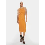 Patrizia Pepe Cocktail obleka 2A2735/K186-R824 Oranžna Slim Fit