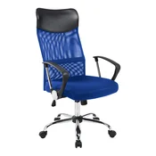 Timeless Tools Ergonomska pisarniška stolica z visokim naslonjalom - nastavljiva višina in nagibni mehanizem - modra, (5000262175)
