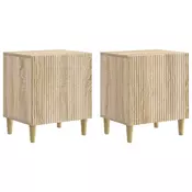 vidaXL Nočna omarica 2 pcs Sonoma hrast 43 x 34,5 x 50 cm