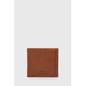 Usnjena denarnica Polo Ralph Lauren moški, rjava barva