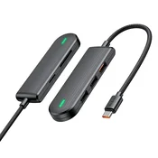 Hub postaja Mcdodo Hub Star Series (HU-1430) 5v1 USB-C - 2x USB-A 2.0, 1x USB-A 3.0, 1x SD, 1x TF, 5Gbps - black