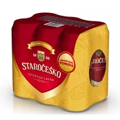 Staroceško pivo 0,5l limenka x 6kom