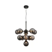 Endon 101147 - Luster na sajli OSCAR 11xG9/18W/230V crna/zadimljena