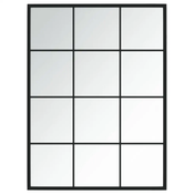 Vidaxl Stensko ogledalo črno 80x60 cm kovinsko