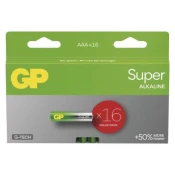 Baterija GP SUPER alkalna LR03 AAA 16 kos