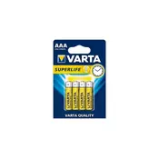 Varta 2003 - 4 kom Cink-ogljikova baterija SUPERLIFE AAA 1,5V