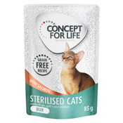 Concept for Life Sterilised Cats losos bez žitarica - u želeu - 24 x 85 g