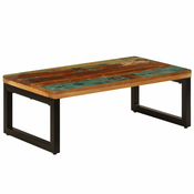 vidaXL Klubska mizica 110x50x35 cm trden predelan les in jeklo