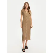 TWINSET Pletena obleka 251TT3190 Bež Slim Fit