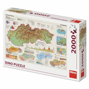 Dino Toys Sestavljanka zemljevid Slovaške 2000 kosov