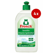 Frosch gel za pranje posuda, Sensitiv Vitamin, 4 x 500 ml