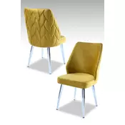 Hanah Home Set stolica Pufi, 48x90x43 cm, 2 komada, Žute