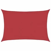 Vidaxl Senčno jadro 160 g/m2 rdeče 3,5x5 m HDPE