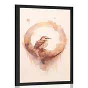 Plakat zasanjani ptiček - 60x90 black