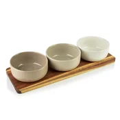 Mondex Deska za serviranje les akacije MODERN KITCHEN 32x11x1,2 cm bež 1 kpl, (5000179472)