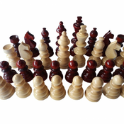 New big huge cherry beautiful special hand spindled wooden chess pieces set,King is 4.72 inch or 12 cm