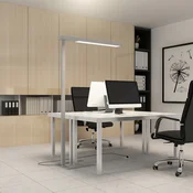 Arcchio LED pisarniška talna svetilka Susi, komplet 2, srebrna, senzor - Študija/pisarna - Sodobni - srebrna (RAL 9006) - Aluminij
