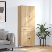 Greatstore Visoka komoda sonoma hrast 69,5x34x180 cm inženirski les