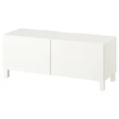 BESTA TV-omarica z vrati, bela/Lappviken/Stubbarp bela, 120x42x48 cm