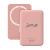 Superior Power bank MagSafe, 15W,10000 mAh, Roze