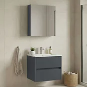 HANAH HOME Kupatilski ormarić sa umivaonikom i ogledalom (2 komada) Side 65 v2 785