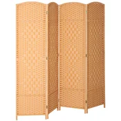 Homestar Prostorni razdelilnik 4-panelna zložljiva pregrada 180x17x180 cm rjava