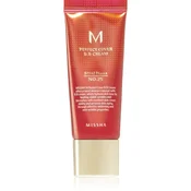 Missha M Perfect Cover BB krema z zelo visoko UV zaščito majhno pakiranje odtenek No. 25 Warm Bež SPF 42/PA+++ 20 ml