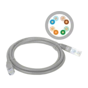 slomart AAE Mrežni kabel KKU5SZA2, 2m, Cat5e U/UTP, Siva