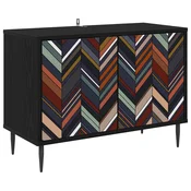 vidaXL TV omarica OMMEN 69 x 33 x 50,5 cm Črni hrast Inženirski les