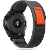 Tech-Protect Nylon remen za Garmin Fenix 5x / 5x Plus / 6x / 6x Pro / 7x / 8 51mm, black/orange