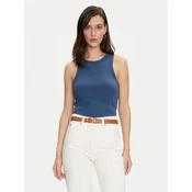 Tommy Hilfiger Top WW0WW38635 Modra Slim Fit