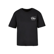 Womens T-shirt Good Vibes Wording black