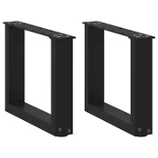 Vidaxl Noge za klubsko mizico v obliki črke U, 2 kosa, črne, 40 x (30-31) cm, jeklo
