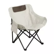 eoshop Zložljiv kamp stol URAO, bež/črn, s torbo, nosilnost 90 kg