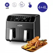 shumee ADM cvrtnik na vroč zrak 8L 2000W 2-komorni cvrtnik brez maščobe