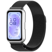 Kovinski pas Techsuit W009 za Huawei Band 11/Band 11 Pro - črn