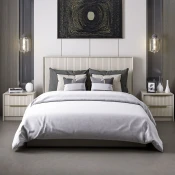 Hanah Home Ram za krevet Kale, 150x130x208 cm, Bež