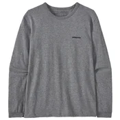 Ženska majica Patagonia L/S P-6 Logo Responsibili, barva gravel heather (L)
