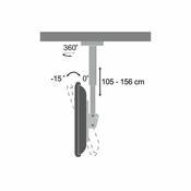 Stropni nosač za TV SBOX CPLB-102M (40-65, nagib -20°, okret 360°) CPLB-102M